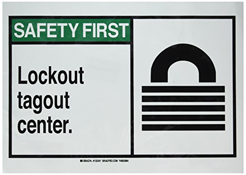 Plaque signalétique Brady 132247 en polyester adhésif de 25,4 x 35,6 cm