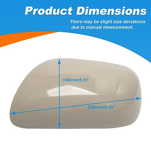 CZShiYue Car Rearview Mirror Cover Cap Housing Protective Cover for Exterior Mirrors Fit for Toyota Corolla 2007-2013（Cannot fit LE Model） 87915-02910 87945-02910(White, Left Driver Side by CZShiYue - Image 6
