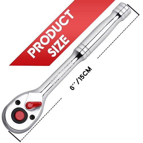 Image of 1 /4 Inch Drive Ratchet Wrench Socket Wrench 5.9'' /15cm