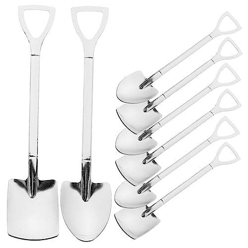 GLEAVI 1 Juego De 20 Piezas Cuchara de pala retro pequeño ranurado pala de helado cucharas ranuradas para cocinar cuchara de postre cucharas de restaurante Acero inoxidable Plata