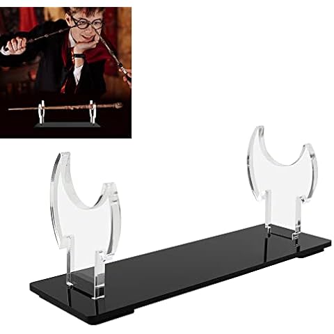 Wizard Wand Holder Acrylic Wizard Wand Stand Display Wand Display Stand for Wand, Knife, Dagger, Table Counter Shelf Home or Office Display, Halloween Decor, Transparent Cover