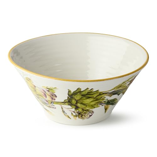 Verdura 11-Inch Stoneware Deep Serving Bowl – Printed Artichoke &