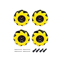 ZIBOXI Roues Mecanum Omnidirectionnelles 80mm – Lot 4, Pour Moteur TT 520, Robotique