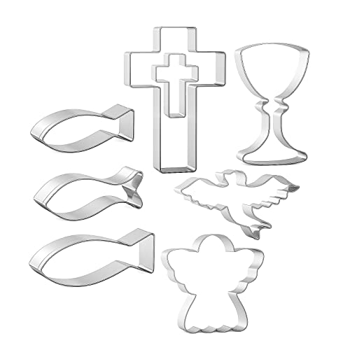 MIUTME Ausstechformen 8tlg Set, Keksausstecher Kreuz, Taube, Kelch,...