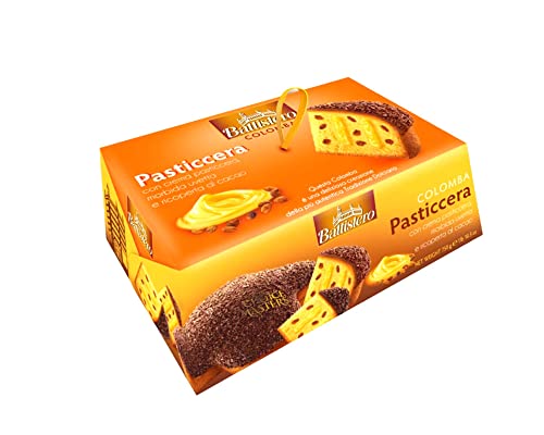 Easter Cake | Italian Colomba Easter Cake with Pasticcera Custard Cream Raisins and Chocolate Topping 750g | Authentic Traditional Italian