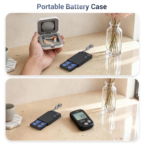JJC Portable Größe 675 Batteriebox, Hörgerätebatterie Etui zur Aufbewahrung von 6X LR44 ZA675 PR44 P675 675P A675P 675CI, ZeniPower Cochlea Implantat Batteriehalter, ohne Batterien