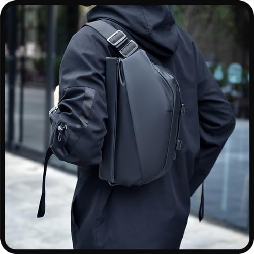 Generic Obsidian Sling Bag,Empiria Sling Bag,Mens Women Empiria Obsidian Crossbody Waterproof Sling Bag for Travel,Gym,Cycling (one size,Blue)4