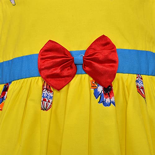 Image of Wish Karo Baby Girls Cotton Frock Causal Dress for Girls-Orange Dress - (ctn306)