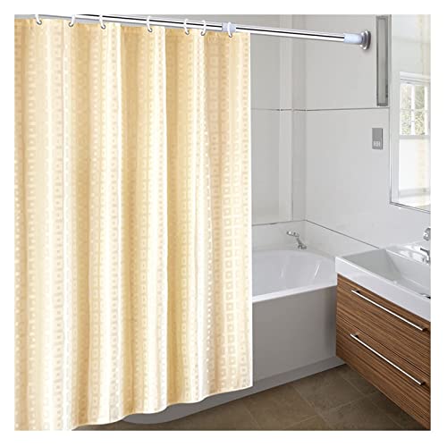 Rideau de douche polyester opaque jaune séparation salle de bain