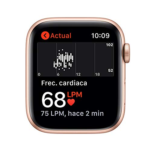 Apple-Watch-SE-GPS-44-mm-Caja-de-Aluminio-en-Oro-Correa-Deportiva-Rosa-Arena