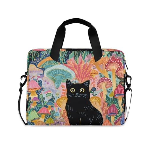 Maletín para portátil ALAZA Mushroom Black Cat 13-15.6" miniatura 1