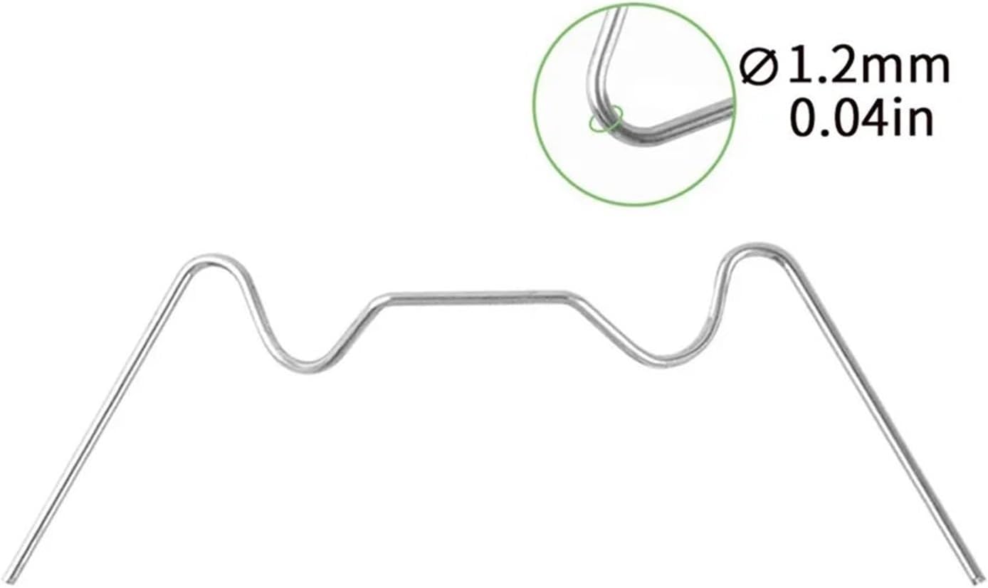 Greenhouse Glass Clamp Wire 100PCS Galvanized Steel W-Type Greenhouse Glass Pane Spring Wire Overlap Clips