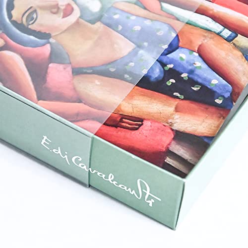 TECA - Caixa de Cartão Di Cavalcanti - Vintage, Artístico, Clássico, Chic, Elegante - Caixa de Cartõ