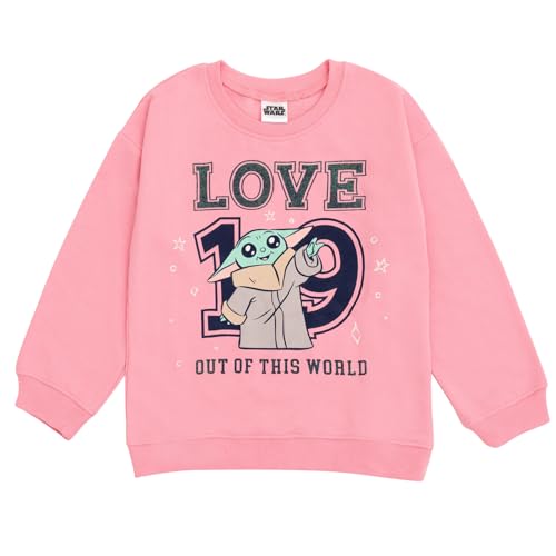 Image of STAR WARS The Mandalorian Grogu Girls' 2-Piece Sweatshirt and Pleated Skirt Set Toddler to Big Kid