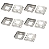 Aexit 10pcs Ladder Construction Hardware Handrail Hand Rail 30mm x 30mm Post Plate Cover 304 Stainless Steel Model:64as420qo514