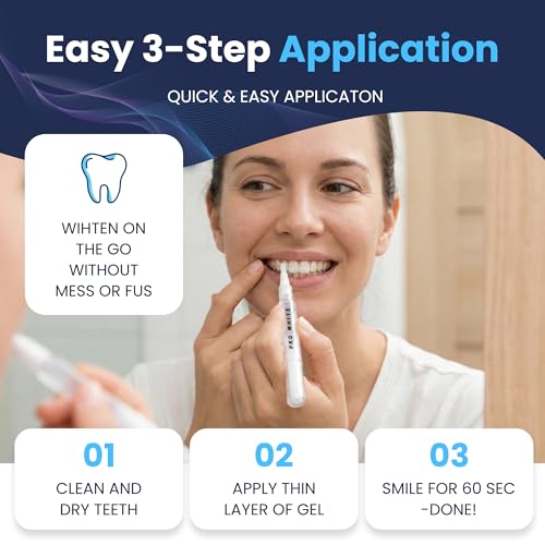 Image of Pro White Teeth Whitening Pen - Peroxide-Free Teeth Whitener with Pap-X Formula - Vegan & Cruelty-Free Paint-On Whitening Teeth Gel for Coffee, Tea & Wine Lovers - 2ml - 2 Pack