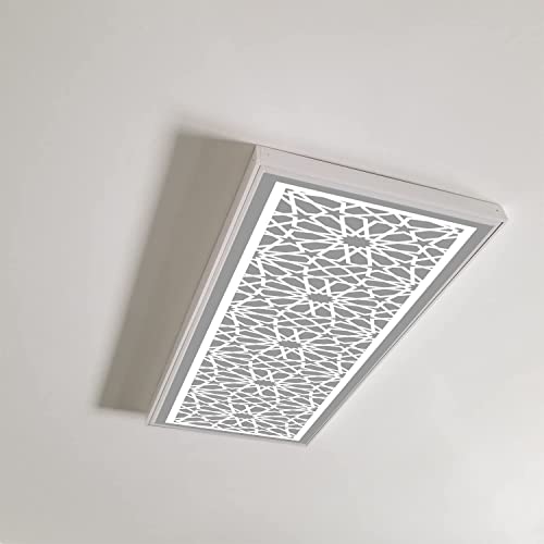Lanqiao Fluorescent Light Covers For Classroom Kitchen Office Decorations-Vintage Pattern-Enhance Mood And Reduce Stress-Easy To Install Fluorescent Light Covers-2'X4' #TOP1