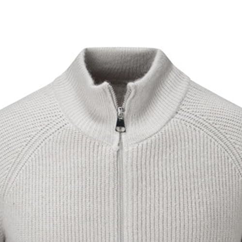 Maiyifu-GJ Men's Full Zip Cardigan Sweater Lightweight Warm Long Sleeve Sweaters Slim Fit Knitted Ribbed Outerwear3