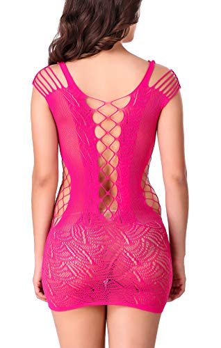 Image of Xs and Os Women's Polyamide Spandex Solid Above Knee Baby Doll Lingerie