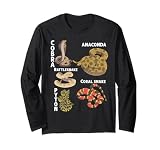 Verschiedene Arten von Schlangen für Reptilienzoo-Schlangenliebhaber Langarmshirt