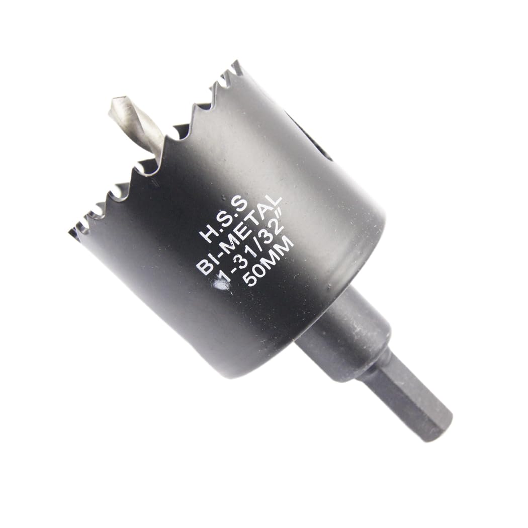 Hole Cutter 50mm LAIWEI Bi-Metal Hole Saw,HSS Circular Hole Saw Head,1.8mm Thick,Cutting Depth up to 38mm,Suitable for Wood,Plastic,plasterboard and