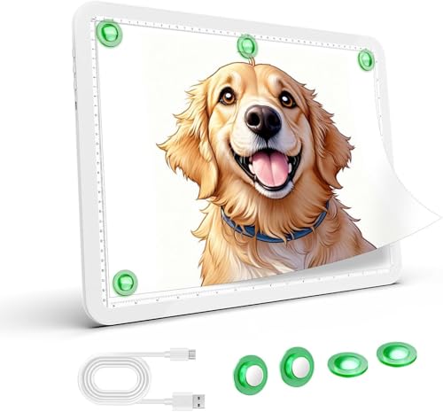 9000 Lux Súper brillante Mesa de Luz Para Calcar recargable con batería de litio de 4000 mAh para rastrear, placa ligera para pintura de diamantes, esbozar, tatuajes