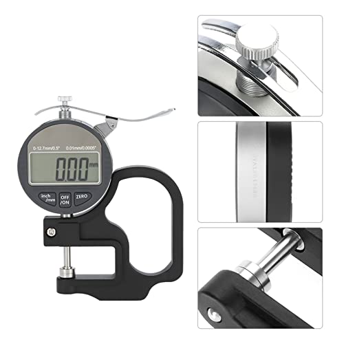 Calibrador digital de espesores, medidor electrónico de espesor para papel, cuero y tela, con pantalla LCD en centímetros y precisión de 0,01 mm miniatura 4