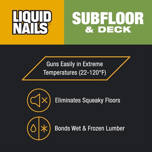 Liquid Nails - LNP902 Subfloor & Deck Construction Adhesive (LN902), Low VOC, 28 oz by Liquid Nails - Used condition - Image 3