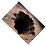 TSMORY Multifunktionale 3D-Illusionsmatte für Wohnzimmer, Schlafzimmer, Deck, wetterbeständig, rutschfest, leicht zu reinigen, Heimdeck, Gesprächsmatte