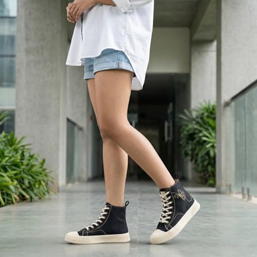 Image of YOHO Canvas CZ Sneakers for Women | Lightweight Casual Shoes | Everyday Comfort, Breathable Fit, Durable Grip Sole, Versatile Slip-On or Lace-Up Style, Trendy