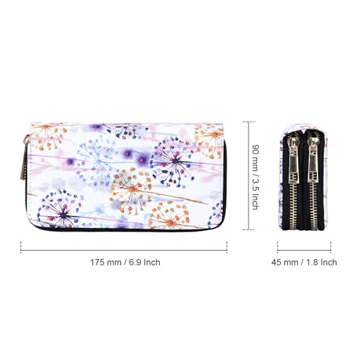Image of XEYOU Double Zipper Long Clutch Wallet Cellphone Wallet for Women with Removable Wristlet Strap for Credit Card, Cash, Coin, Bill
