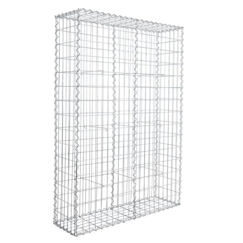 Gabione Steingabionen Steinkorb Gabionen Wand Drahtkorb Mauer Säule Säulen (100x200x30 cm)