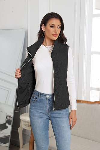 Chaleco de forro polar para mujer ideal para paseos de otoño e invierno 4