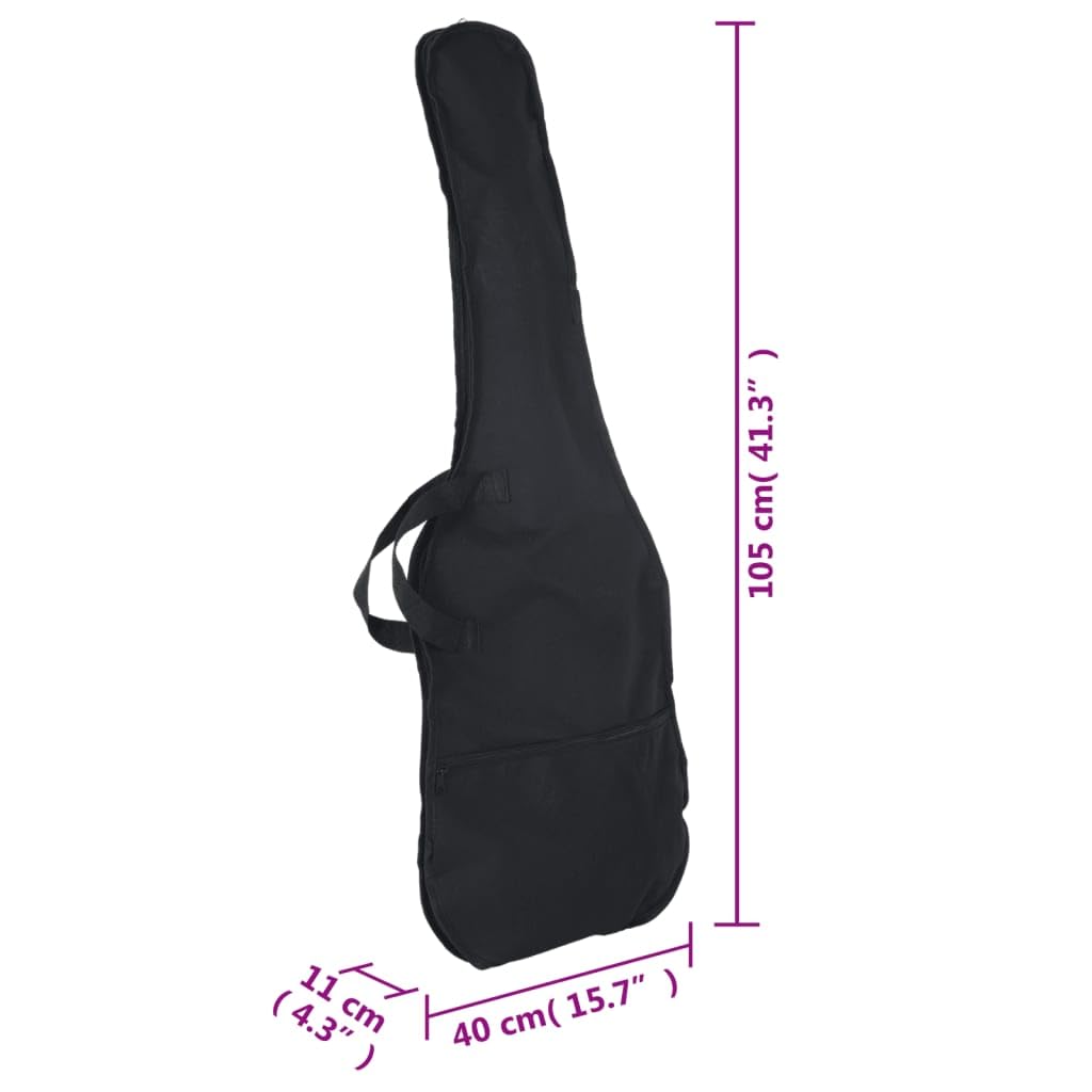vidaXL Chitarra Elettrica per Principianti con Custodia Nera 4/4 39"
