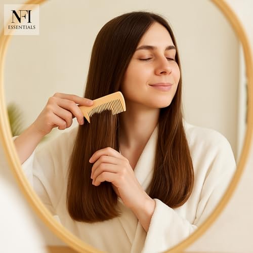 Image of NFI essentials Professional Hair Cutting and Styling Comb Kangi Salon Kit Combs Cumb Come Hair Comp - Combo Set of 6