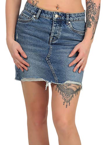 Falda vaquera grunge deshilachada – Only