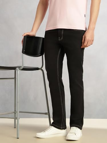 Image of Thomas Scott Men's | Cricket Club Collection | Mid-Rise | Straight Fit | No Fade | Stretchable Jeans