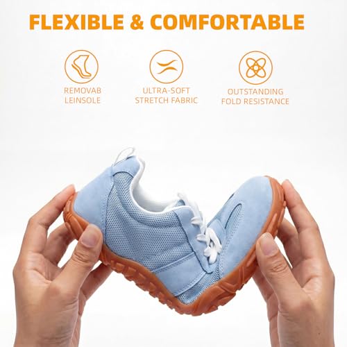 Image of Women's Barefoot Sneakers Wide Toe Box Zero Drop Sneakers | Breathable Lightweight Non-Slip Shoes for Gym Training, Trail Running, Hiking & Daily Walking