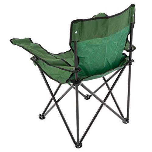 Nexos-2er-Set-Angelstuhl-Angelhocker-Faltstuhl-Campingstuhl-Klappstuhl-mit-Armlehne-Getraenkehalter-gruen-85x-52x50-cm-bis-120-kg-incl-Transporttasche