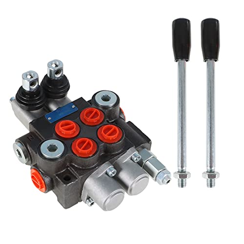 Raseparter 2 Spool Hydraulic Directional Double Acting Control 11Gpm, Sae Ports Monoblock Valve For Tractor Loader W/ Joystick #TOP6