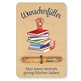 ZUKLA Verpackung für Geldgeschenke für Bücherwurm - 15 x 10 cm - Geschenke für Leseratten - Geldgeschenk Verpackung Holz - Geschenke für Buchliebhaber