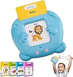 LKUWEE Juguetes de Aprendizaje con Tarjetas Flash Parlantes, 112 Tarjetas, 224 Palabras/Age 3+ Lectura Bilingüe en...