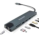 StyloHNK 8-in-1 USB-C Docking Station – Dual Monitor Laptop Docking Station with HDMI, USB Hub, USB-C Dock Adapter, USB Dock for Laptops, mini pc, Monitor