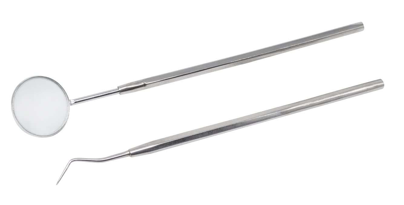 2 Piece Mirror and Pick Inspection Set Jewelry Making Watchmaking Repair Gemstone Diamond Magnifying Tool