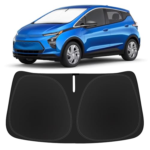 Sun Shade for Chevy Bolt 240T Reflective Windshield Cover Custom Fit 2017-2024 2025 Chevrolet Chevy Bolt EV LT, Premier Hatchback Accessories Sun Visor Front Window UV Rays Blocker