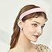 Drnytunk Women's Pearl Floral Padded Wide Bandana Headbands, Vintage Hair Accessories, Pink