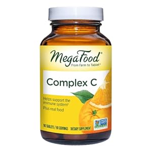 MegaFood Complex C – Helps Support Immune System – A Daily Dose of Vitamin C Delivered With Real Food – Vegan – Made Without 9 Food Allergens – 90 Tabs