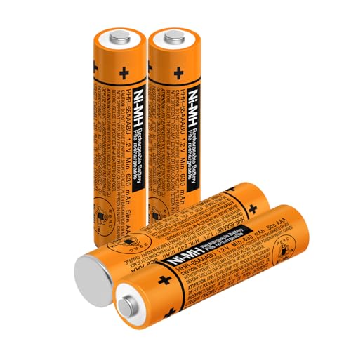 IWANGDO AAA HHR 65AAABU   Batería compatible con Panasonic Gigaset HHR 75AAA / B 4 HHR 55AAABU NI MH (4 unidades)