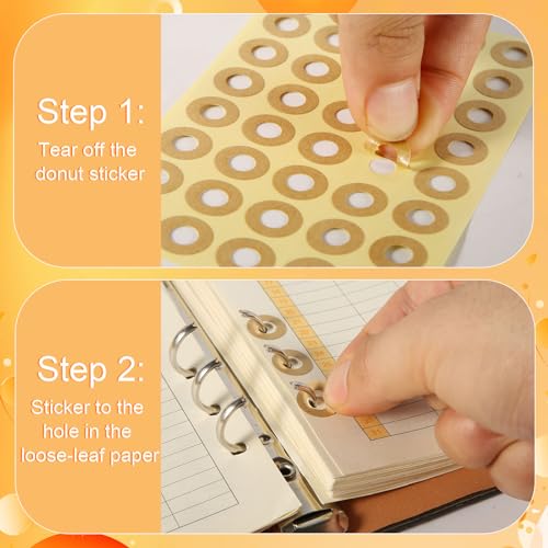 4000 Stück Lochverstärker Selbstklebend, Selbstklebend 6mm Durchmesser Lose Blätter Papierlochschutz Verstärkungskreisetiketten für Schule Zuhause und Büro Nicht Bedruckbar (Gelb)