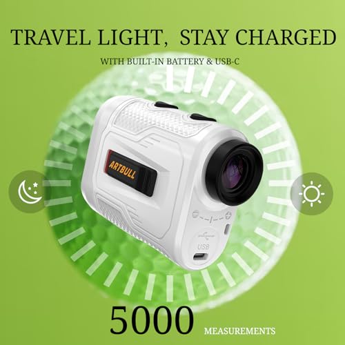 Image of 7 in 1 Golf Laser Rangefinder 6X Magnification with Slope Switch Built-in Magnet, Flag Lock Vibration, USB-C Rechargeable